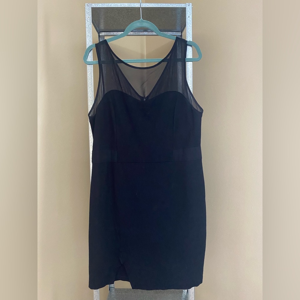 Kenzie Little Black Dress with Sheer Detail!